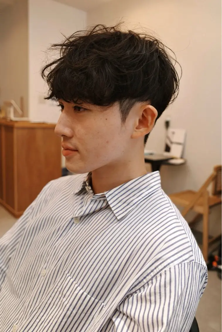 メンズ カット パーマ BROWN メンズヘアサロンのヘアスタイル