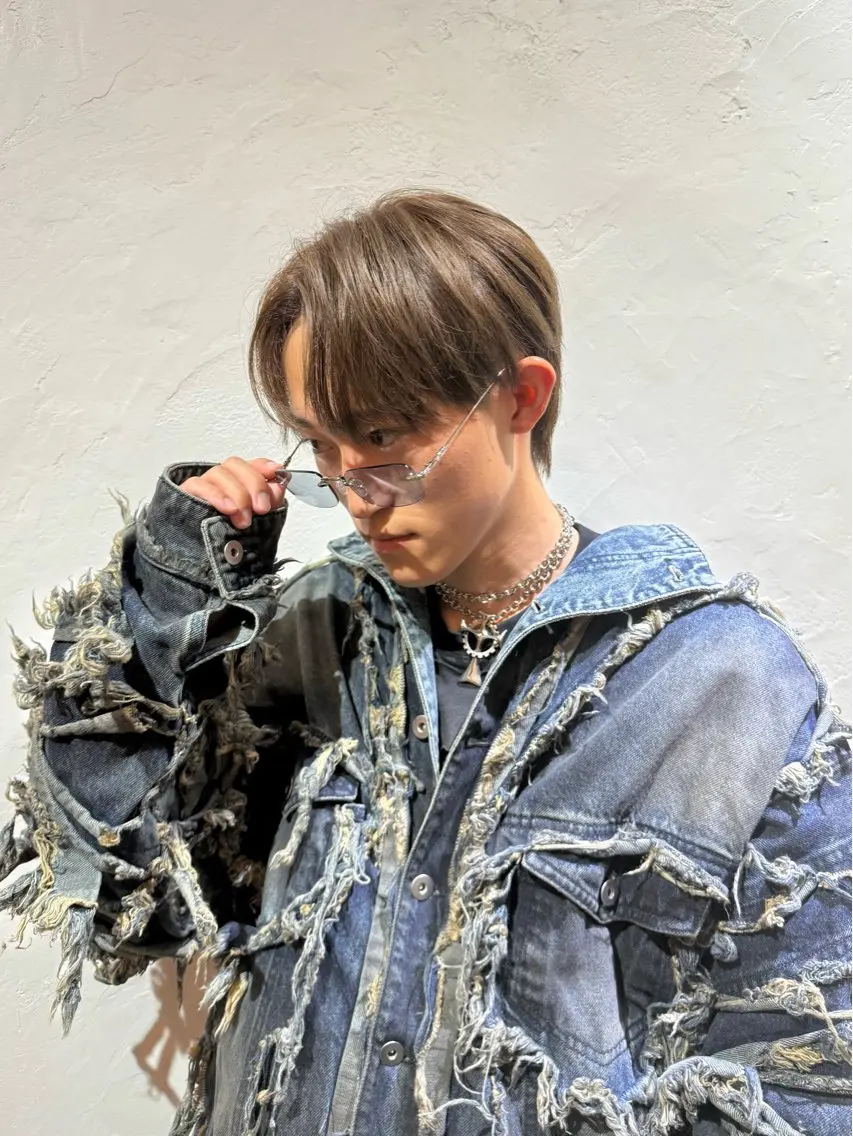 ショート メンズ メンズブリーチ アッシュ アッシュグレー アッシュグレージュ ヘアカラー 天神/髪質改善カラー miroa/miyuのヘアスタイル