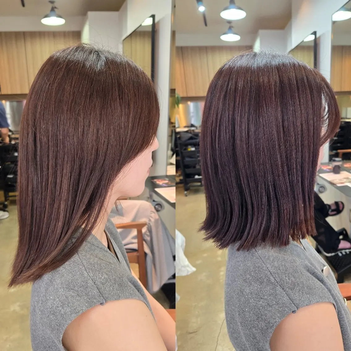 ミディアム 外ハネヘア カット 野村 果音(カノン)のヘアスタイル