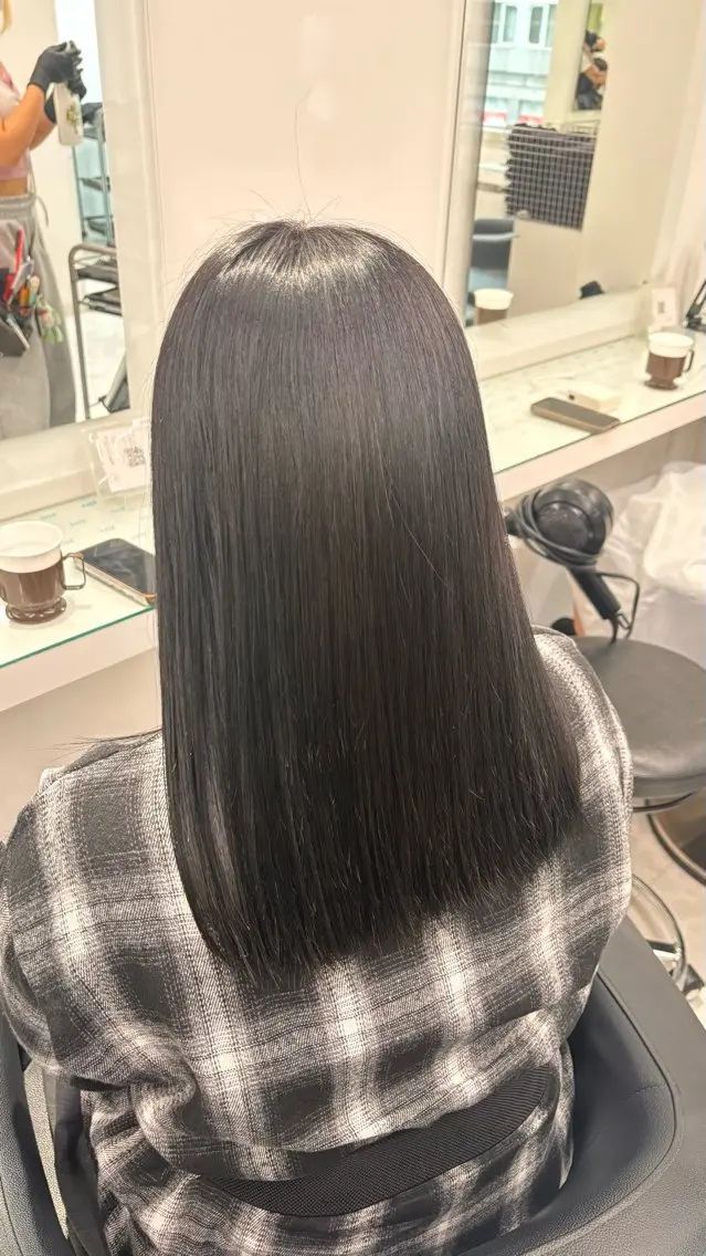 カラー ヘアカラー トリートメント ヘッドスパ 韓国風大人キレイめ ヘア/HIMENAのヘアスタイル