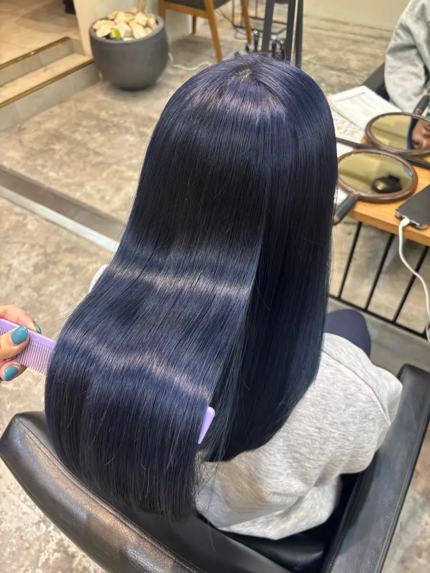 カラー ブルーカラー ヘアカラー トリートメント 🐰メンズカット 募集中/ゆな🐰のヘアスタイル