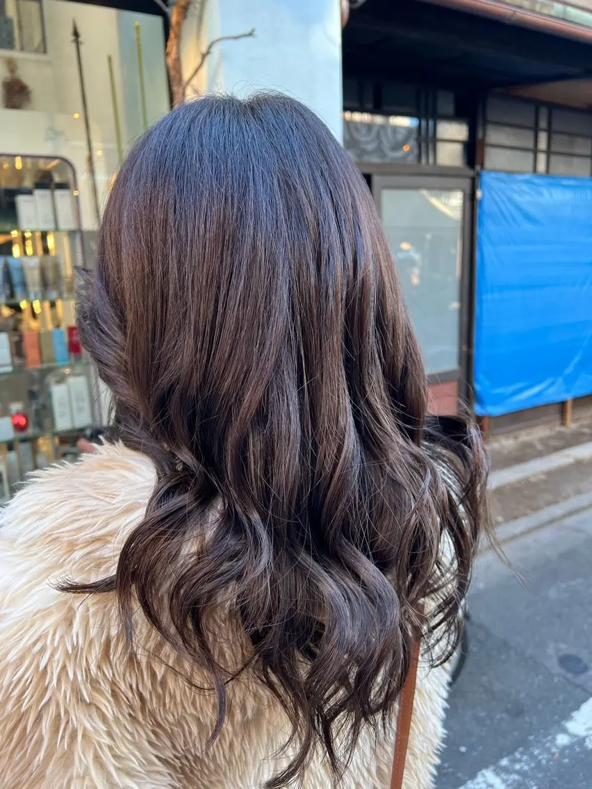 ミディアム カラー ヘアカラー 堀井 凌平のヘアスタイル