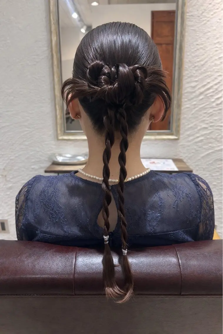 セミロング ヘアアレンジ ヘアセット 🎀ツヤ髪×モテヘア 🎀池袋/カナエのヘアスタイル