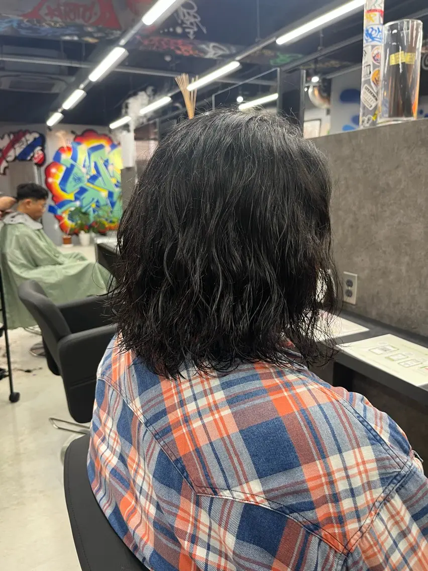 ミディアム ミディアムパーマ 🌀メンズパーマ🌀 小林裕花のヘアスタイル