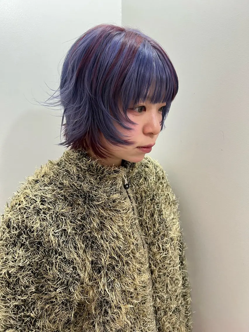 ミディアム ヘアカラー トリートメント 💥ウルフカット デザインあんな💥のヘアスタイル