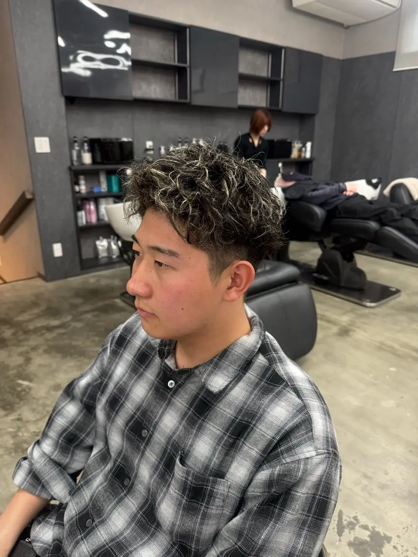 ショート カット ヘアカラー パーマ 【メンズ特化】 カット・パーマ野上のヘアスタイル