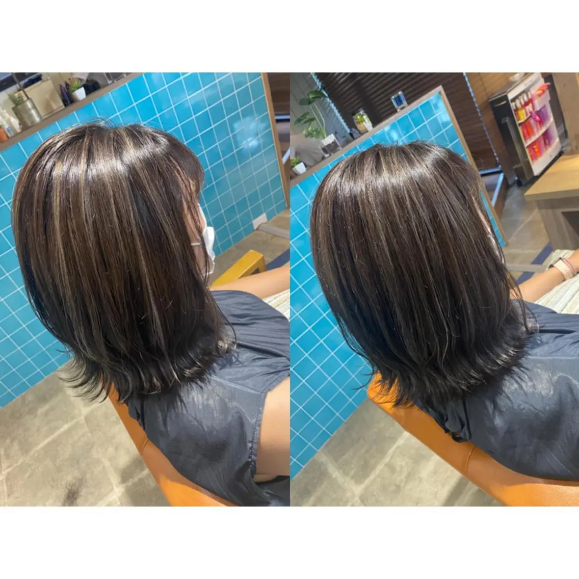 カラー ハイライトカラー 🩵盛れる顔周りヘア EMI🩵のヘアスタイル