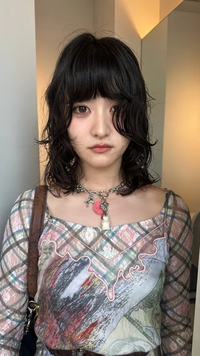 ミディアム パーマ カット パーマ トリートメント ショートカットパー マ🫧kotoneのヘアスタイル