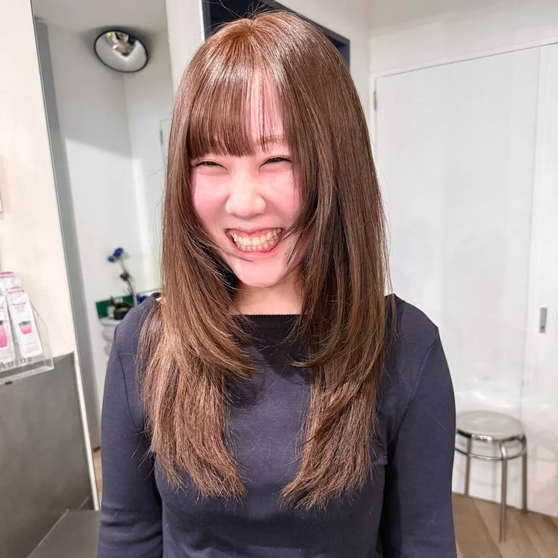 ロング カラー ヘアカラー ヒマリ/ ベージュ/ハイトーンのヘアスタイル