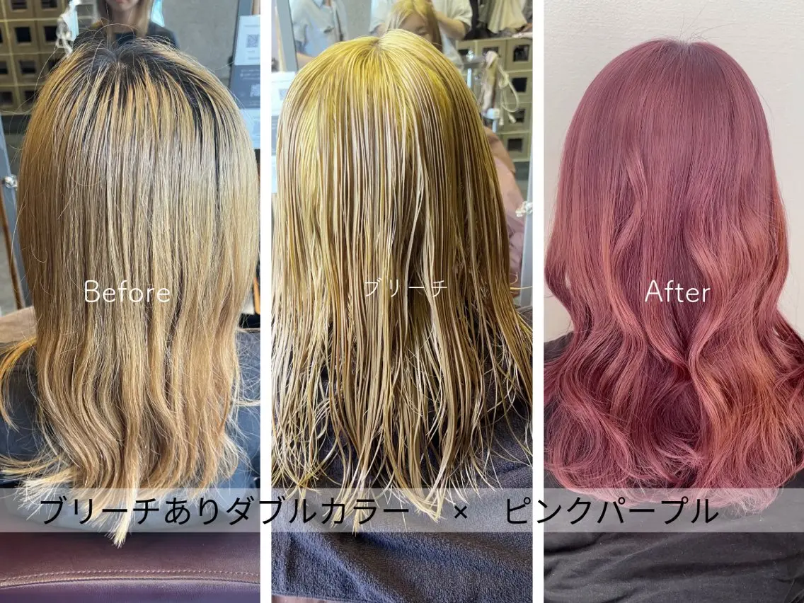 セミロング パープルカラー SARAJU 仁川店【カラー特化】のヘアスタイル
