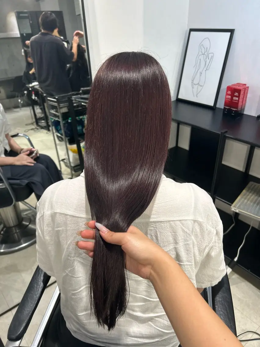 ロング カラー ヘアアレンジ カット ヘアカラー トリートメント ボブ艶モテカラー🫧 カリンのヘアスタイル