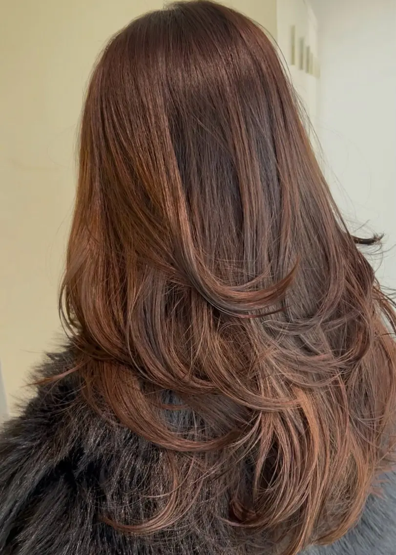 ロング カラー カット ヘアカラー トリートメント 艶ハイトーン🔆 ️️️安座間 希のヘアスタイル