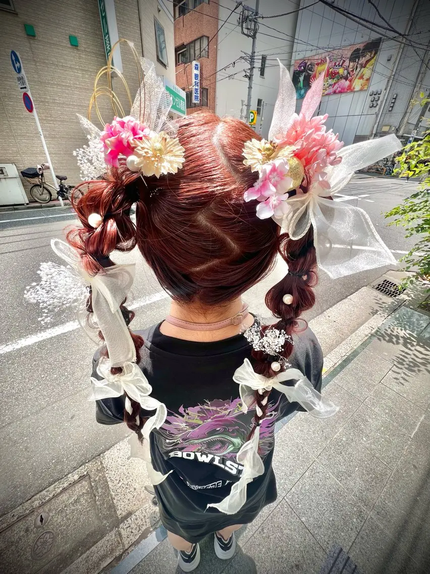 🤍ヘアアレンジ🎀ིྀヘアセット🤍の写真