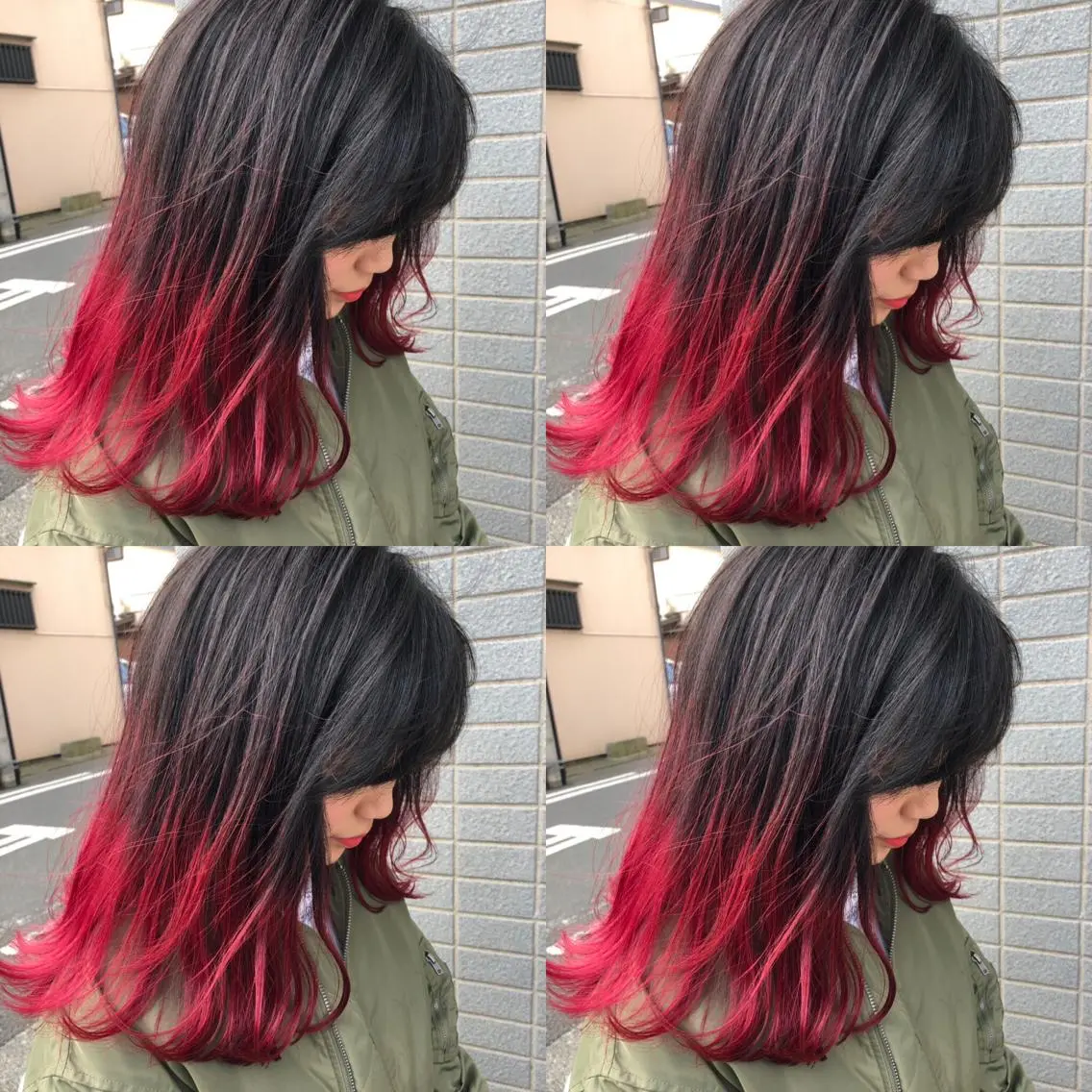 ロング カラー グラデーションカラー 似合わせ レイヤー須川のヘアスタイル