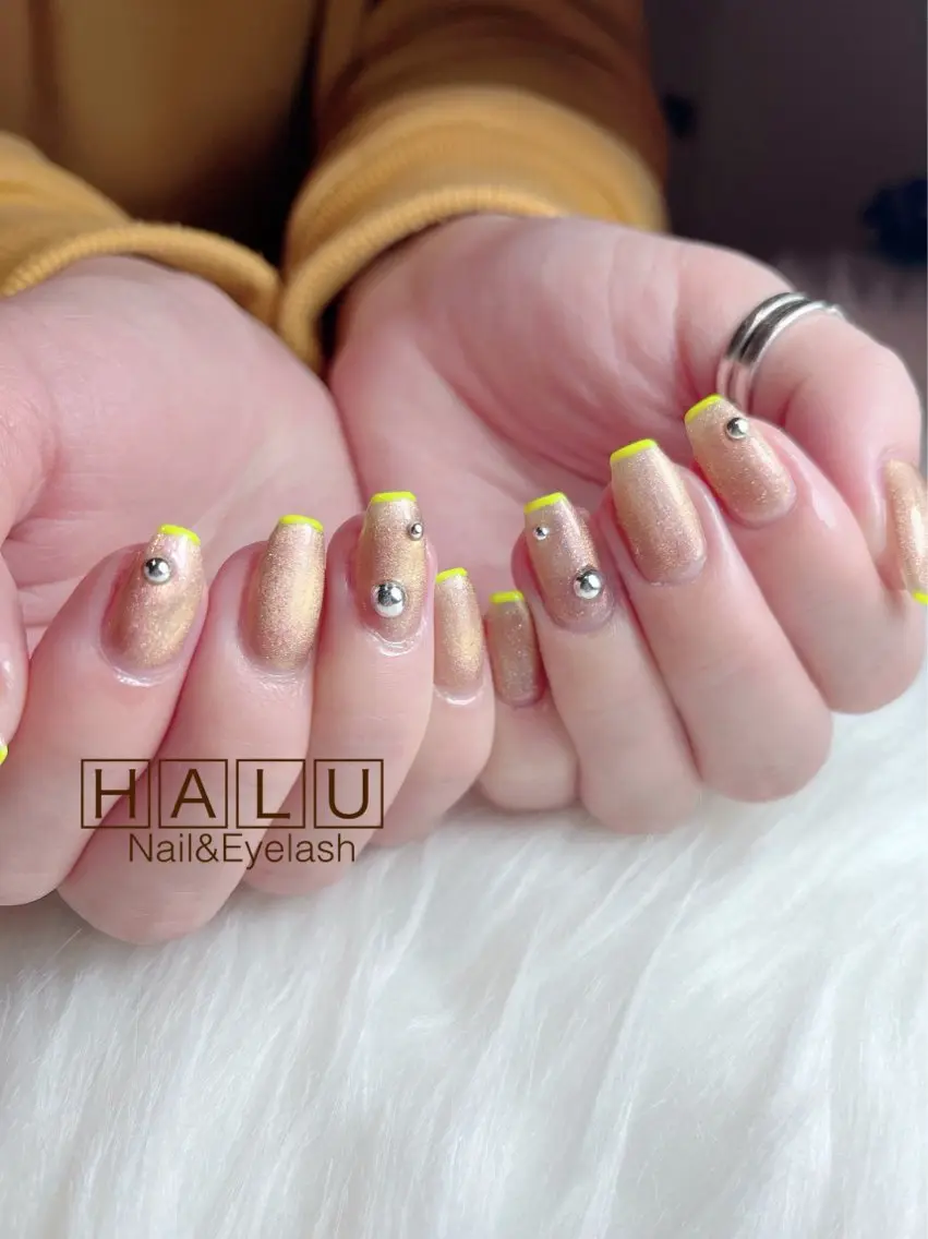 ネイル 黄色 HALU ハルのネイルデザイン