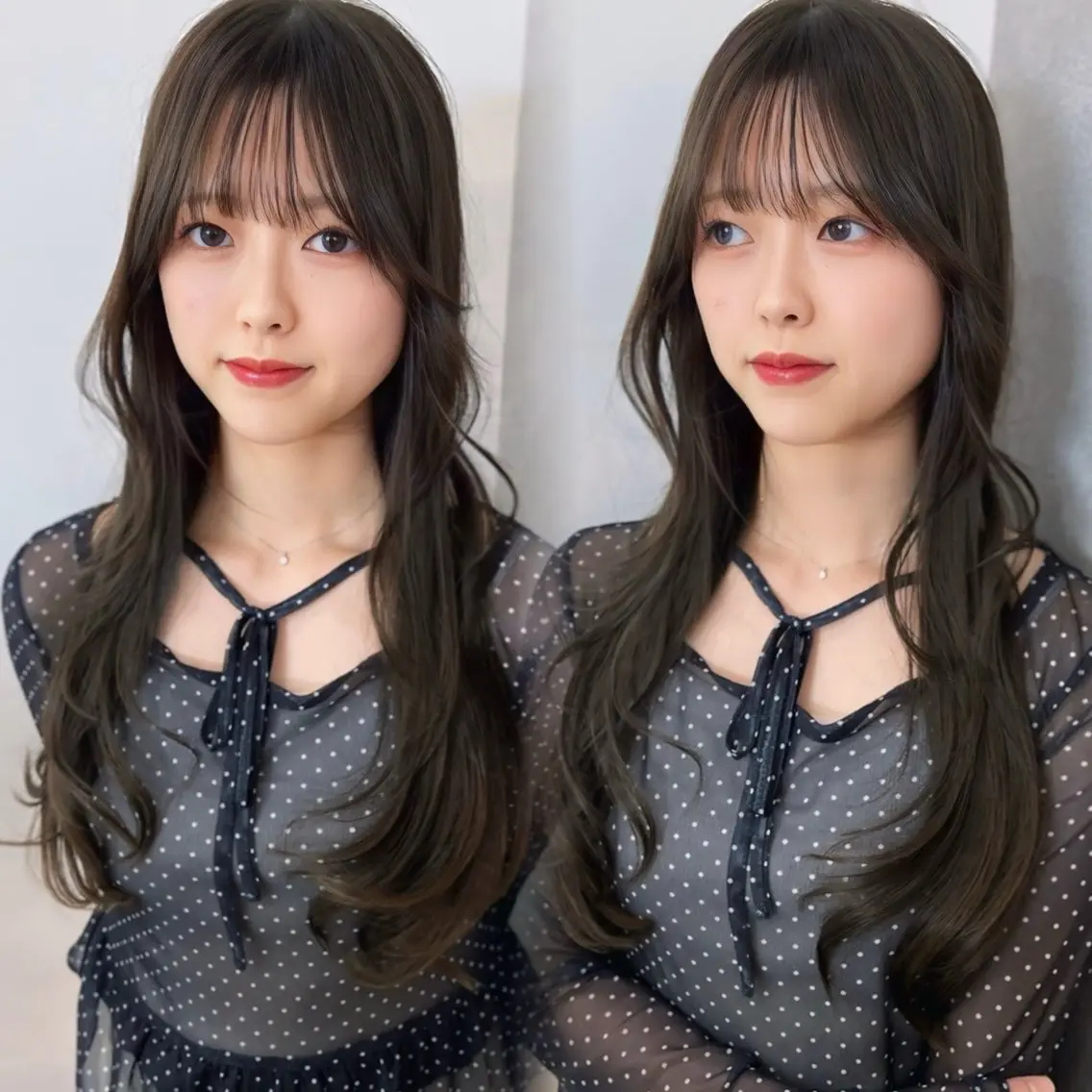 《髪質改善トリートメントメニューはコレ》✔️🙊韓国風カット➕髪質改善ケアカラー +最高級髪質改善トリートメント🧡の写真