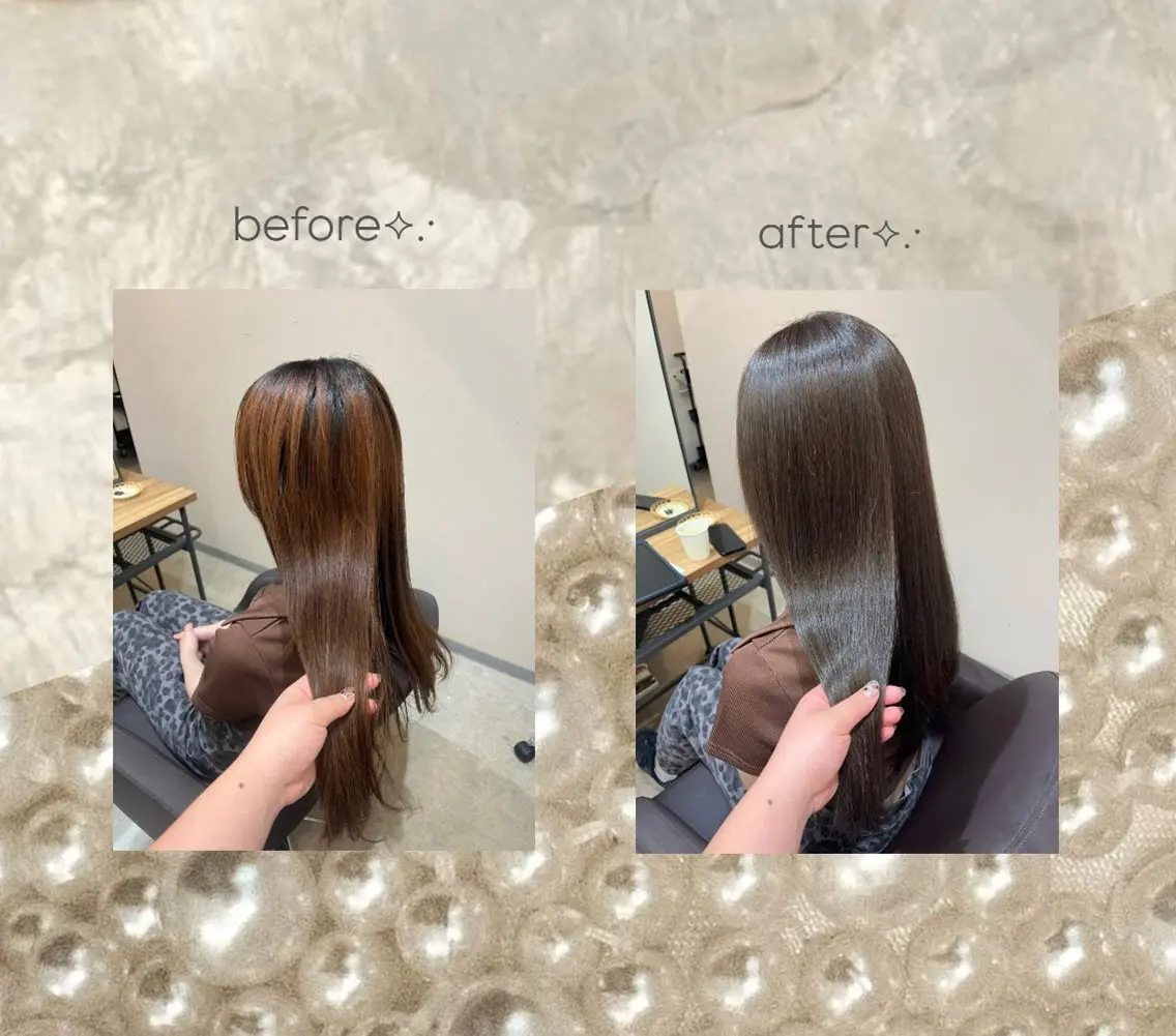カラー 🎀韓国レイヤー/ 🫧透明感カラーのヘアスタイル