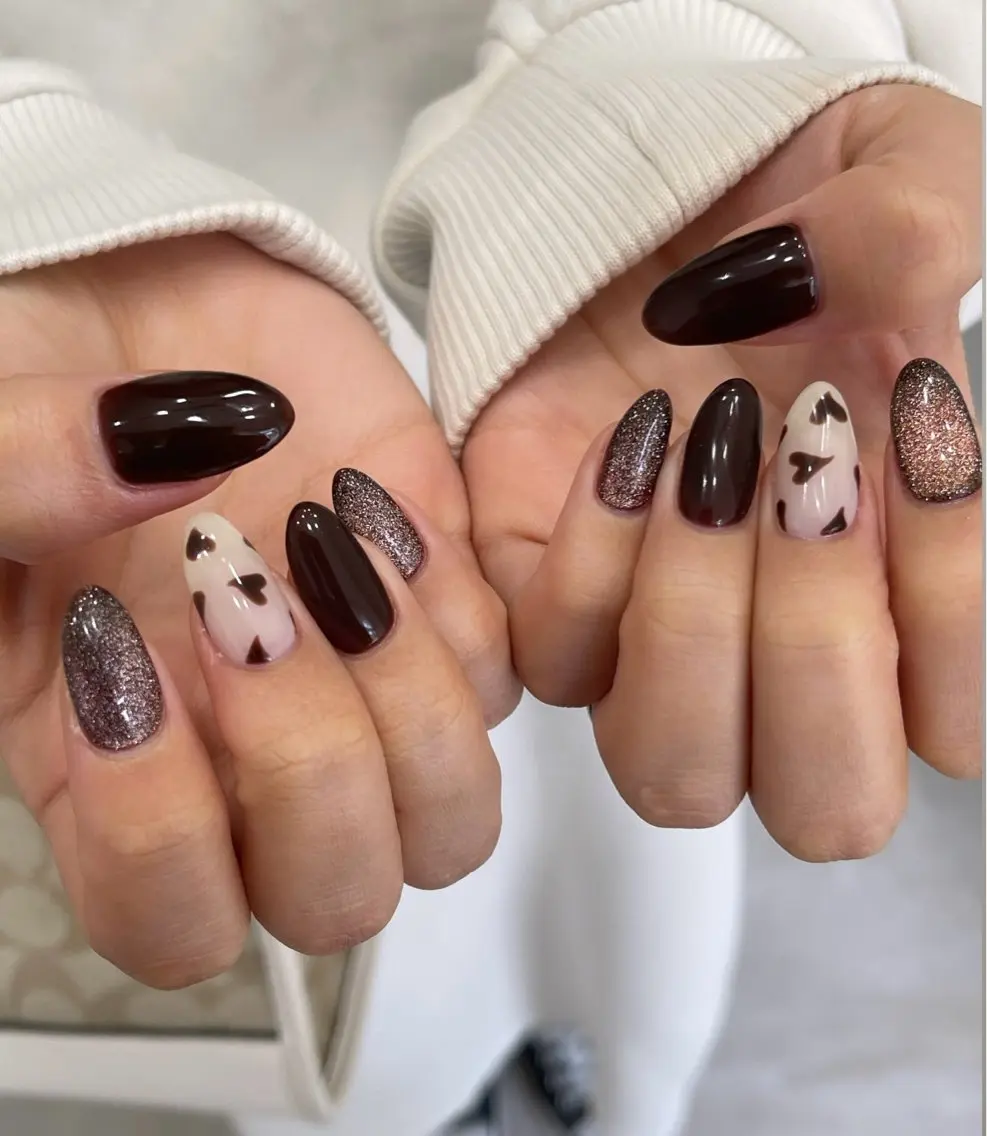 ネイル マグネットネイル ハンドネイル Nailsalon Lebelのネイルデザイン