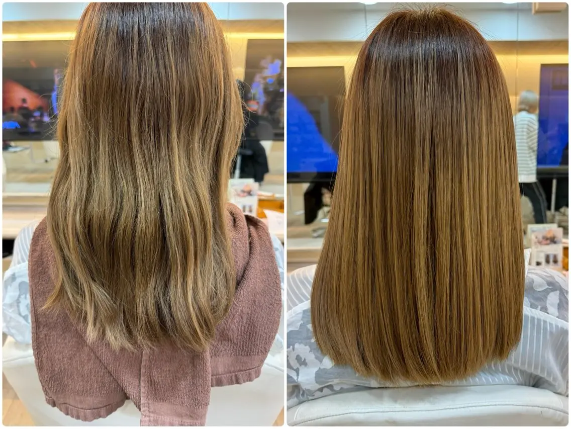 ロング 縮毛矯正 酸性ストレート 塩谷黎✨イルミナ カラーメンズパーマ✨のヘアスタイル
