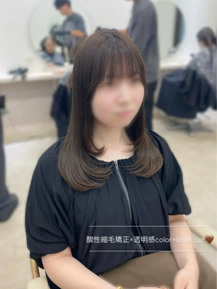 ロング カット 縮毛矯正 トリートメント 艶髪/縮毛矯正/ Core mikuaのヘアスタイル