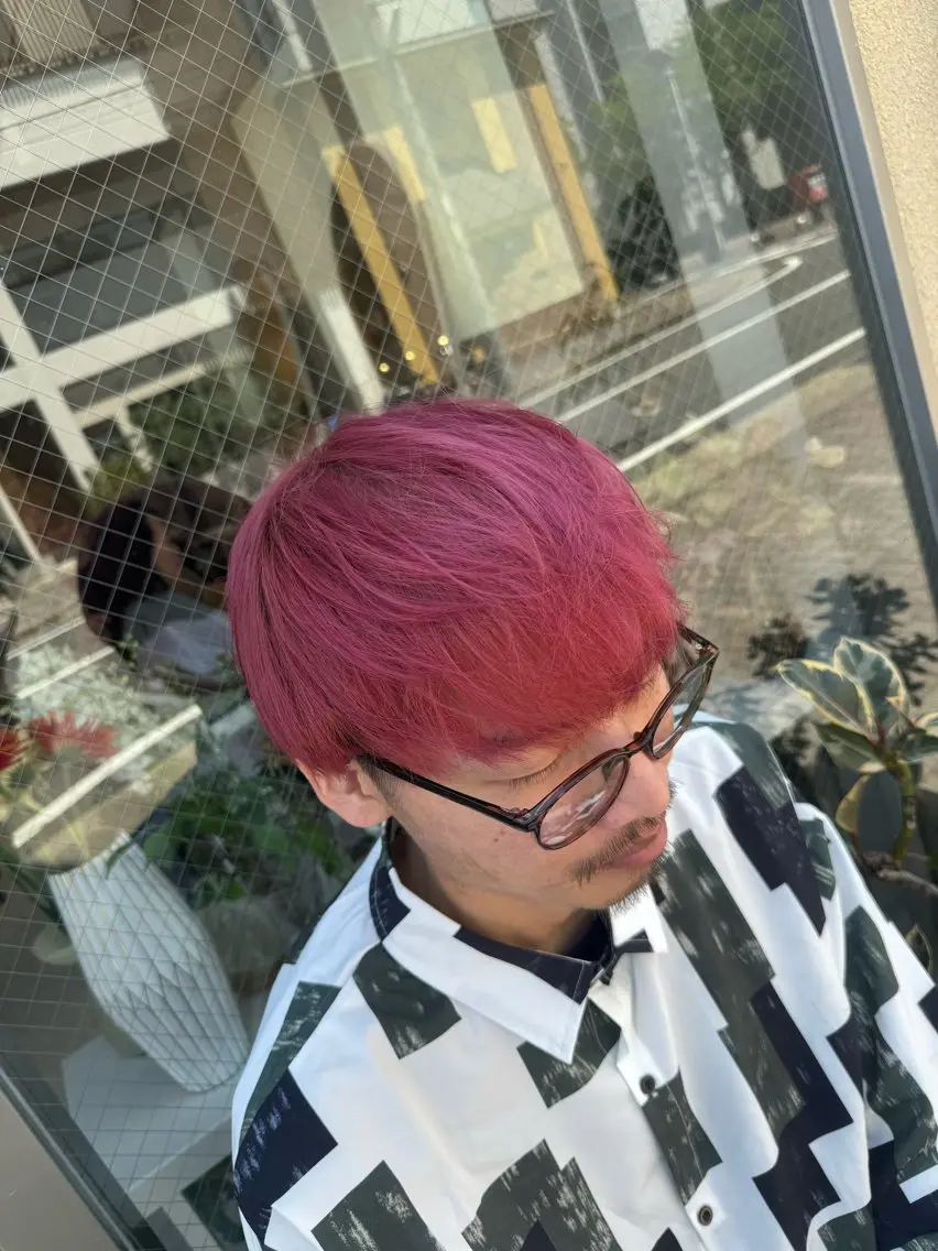 カラー ブリーチ ケアブリーチ ダブルカラー ハイトーンカラー ピンクカラー 花見 亜沙美のヘアスタイル