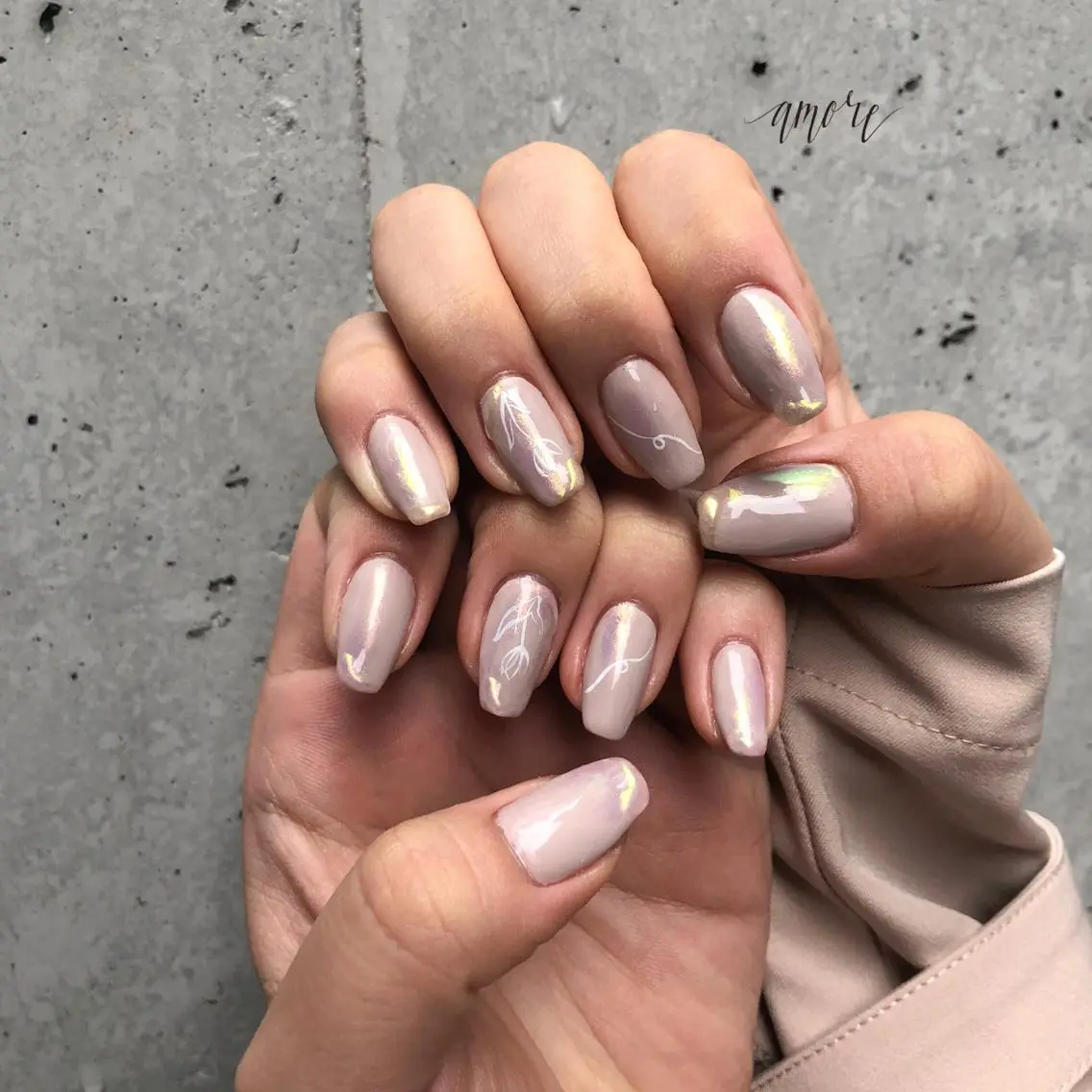 ネイル ジェルネイル ミラーネイル ニュアンスネイル 春ネイル You kyehwaのネイルデザイン