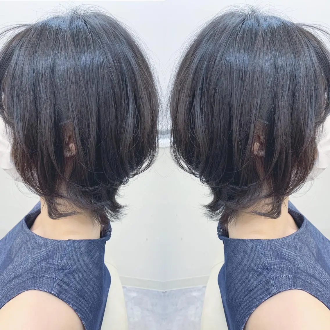 ミディアム 外ハネヘア ウルフカット カット トリートメント H (エイチ) 烏丸御池店のヘアスタイル