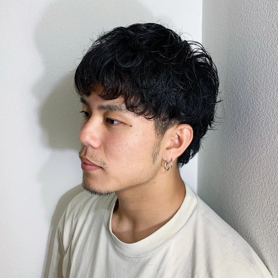 ショート くせ毛 カット パーマ 奥谷 魁士のヘアスタイル