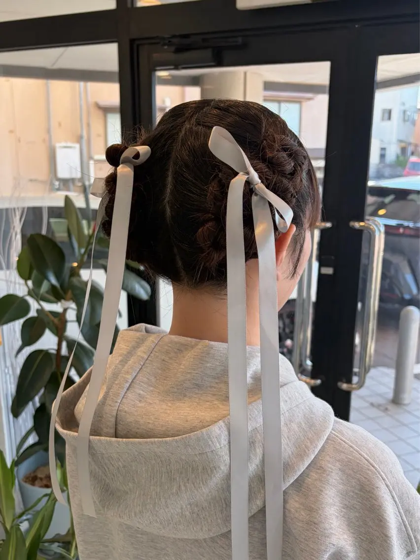 ヘアアレンジ ヘアセット カドムラ モエのマツエク・マツパデザイン