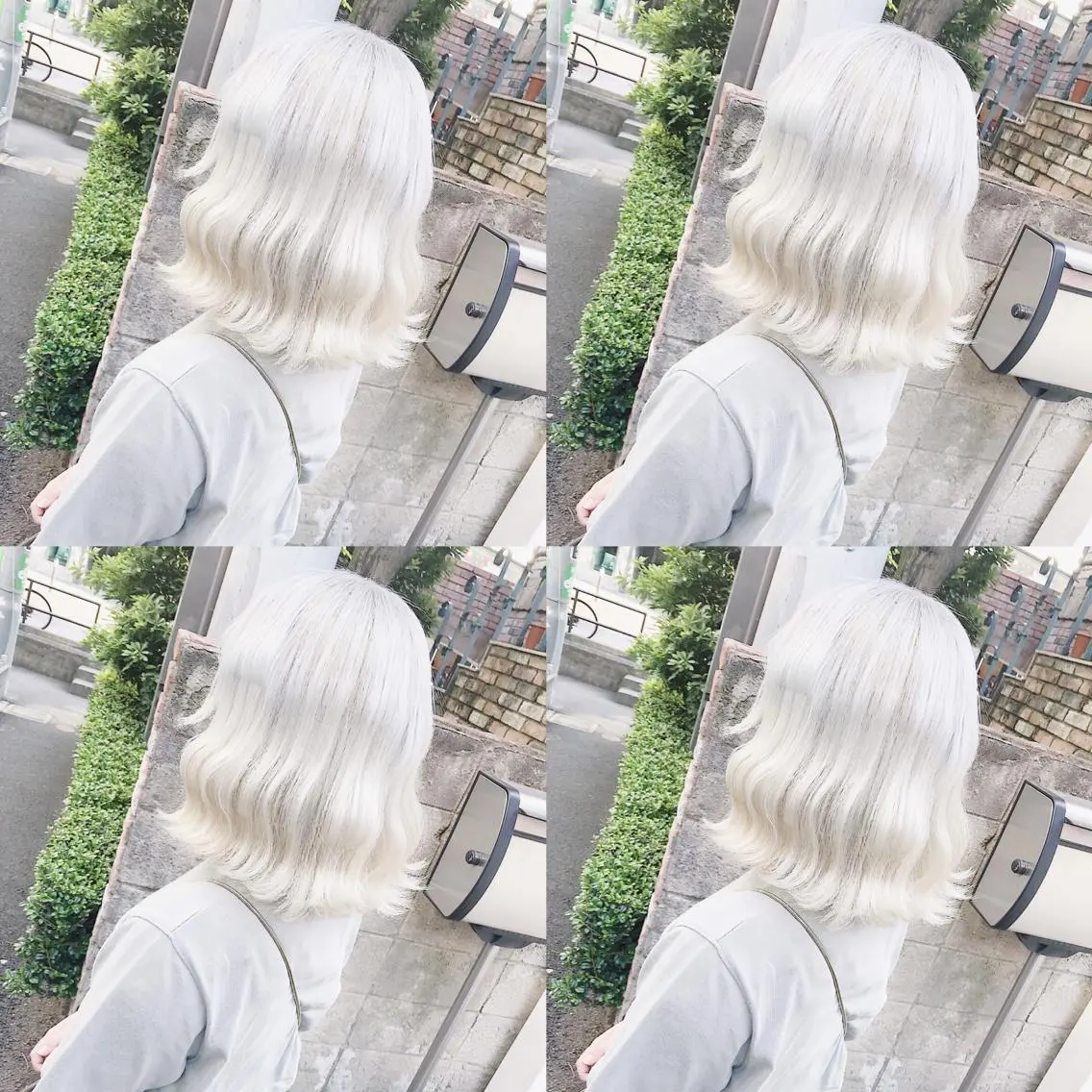 ミディアム カラー ヘアアレンジ TAKUMAブリーチ /デザインカラーのヘアスタイル