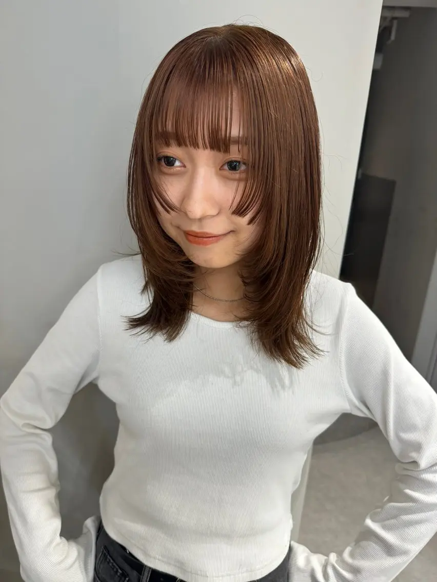 🥐大人気モカベージュカラー🥐【モカベージュカラー+ナプラ艶トリートメント+クイックスパ】の写真