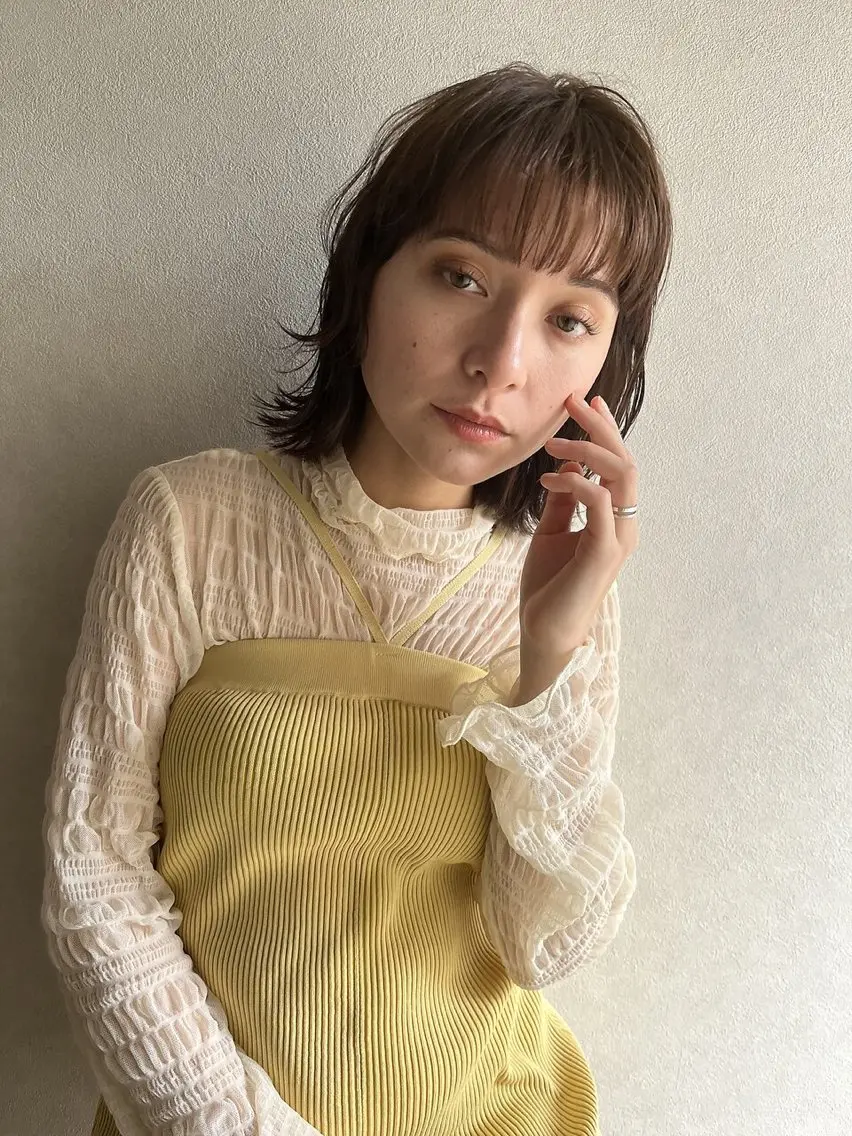 似合わせカット×艶感カラー×髪質改善トリートメント(サイエンスアクア/酸熱トリートメント)の写真
