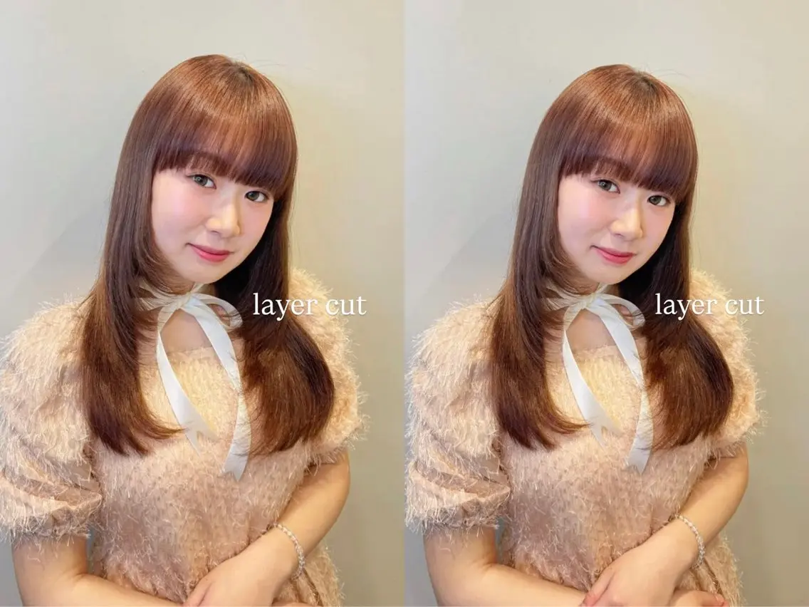 ロング ボブ ミニボブ 透明感カラー颯空🎀のヘアスタイル