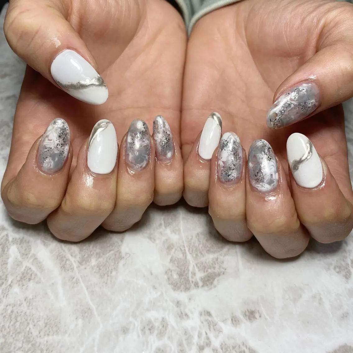 ネイル ジェルネイル ニュアンスネイル しば まなみのネイルデザイン