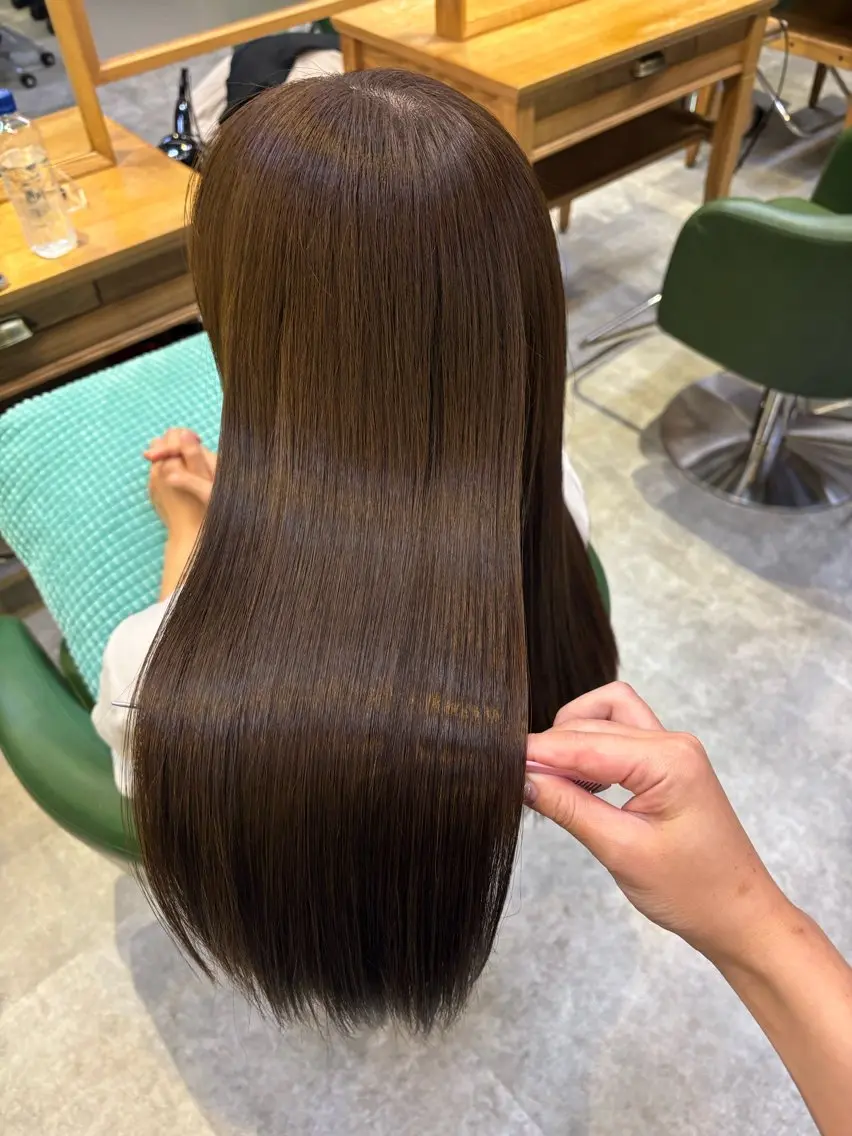 ロング ヘアカラー トリートメント 【縮毛矯正特化】 kyokaのヘアスタイル