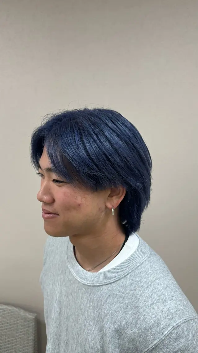 カラー ブルーカラー 齋藤 紗矢香のヘアスタイル