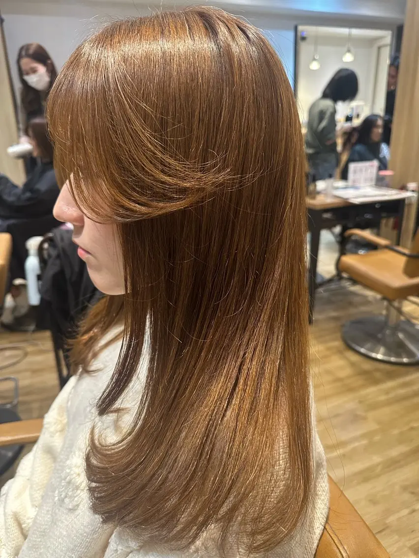 セミロング カラー 縮毛矯正 ✨✂️Nori ✂️✨のヘアスタイル