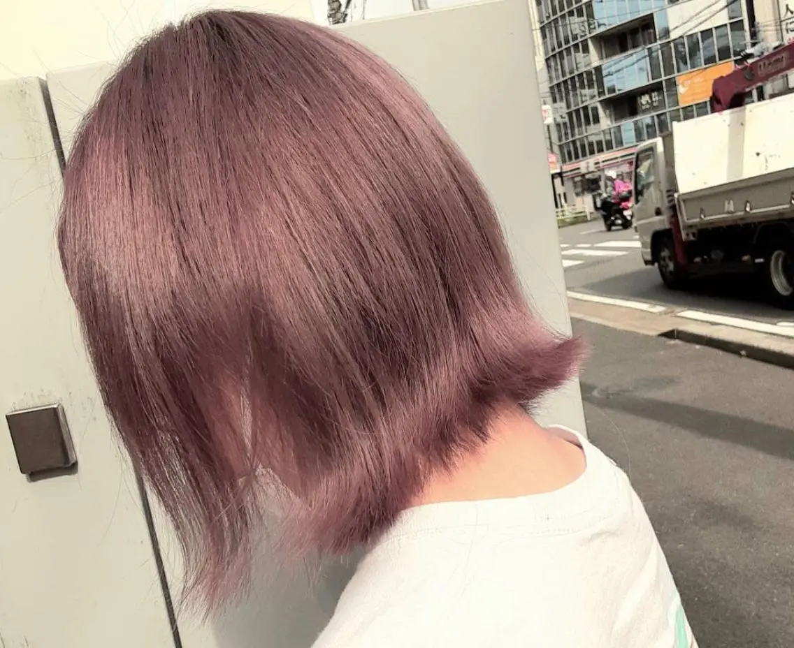 カラー ピンクカラー 稲田 全将のヘアスタイル