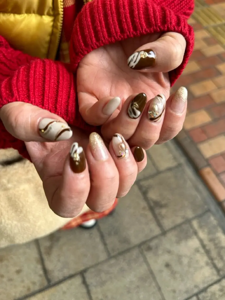 ネイル バレンタイン nailsalon ∞ ﾐｶﾅﾙ ∞のネイルデザイン