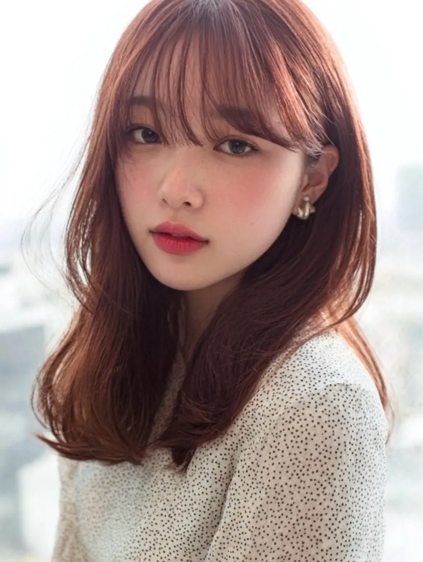 ミディアム ミディアムパーマ ハイレイヤー 韓国風ヘア レイヤーカット カット ヘアカラー トリートメント ✨毛髪診断で絶対綺麗 ✨美髪艶髪専門✨高浪のヘアスタイル