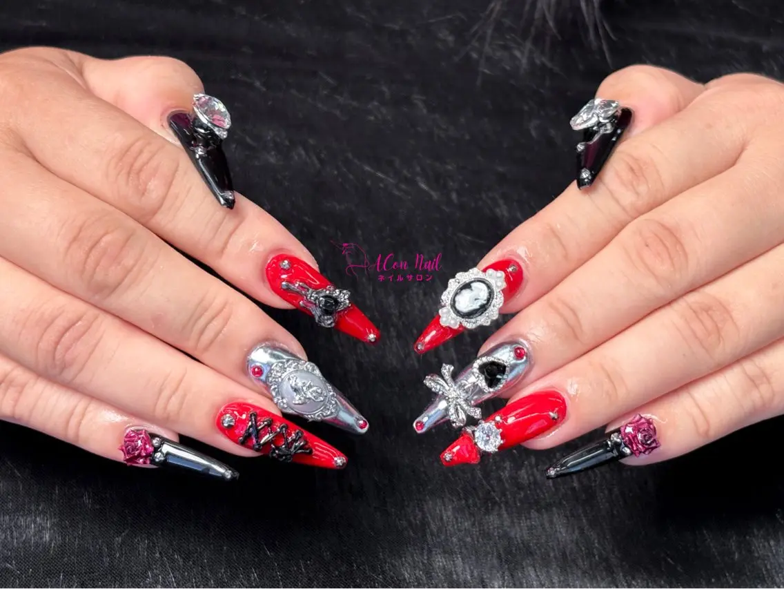 ネイル 桜ネイル 長さ出し フラワーネイル フレンチネイル ジェルネイル ハンドネイル ACon NailSalonのネイルデザイン