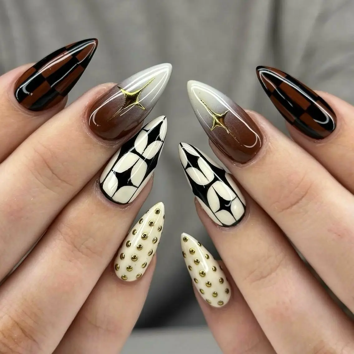 ネイル ブラウン ジェルネイル 韓国ネイル ロングネイル スカルプネイル ハンドネイル フットネイル Umee Nailのネイルデザイン