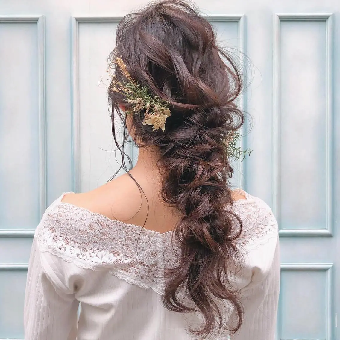 ロング ヘアアレンジ 卒業式お呼ばれ🕊️ ヘアセット✴︎ミキのヘアスタイル