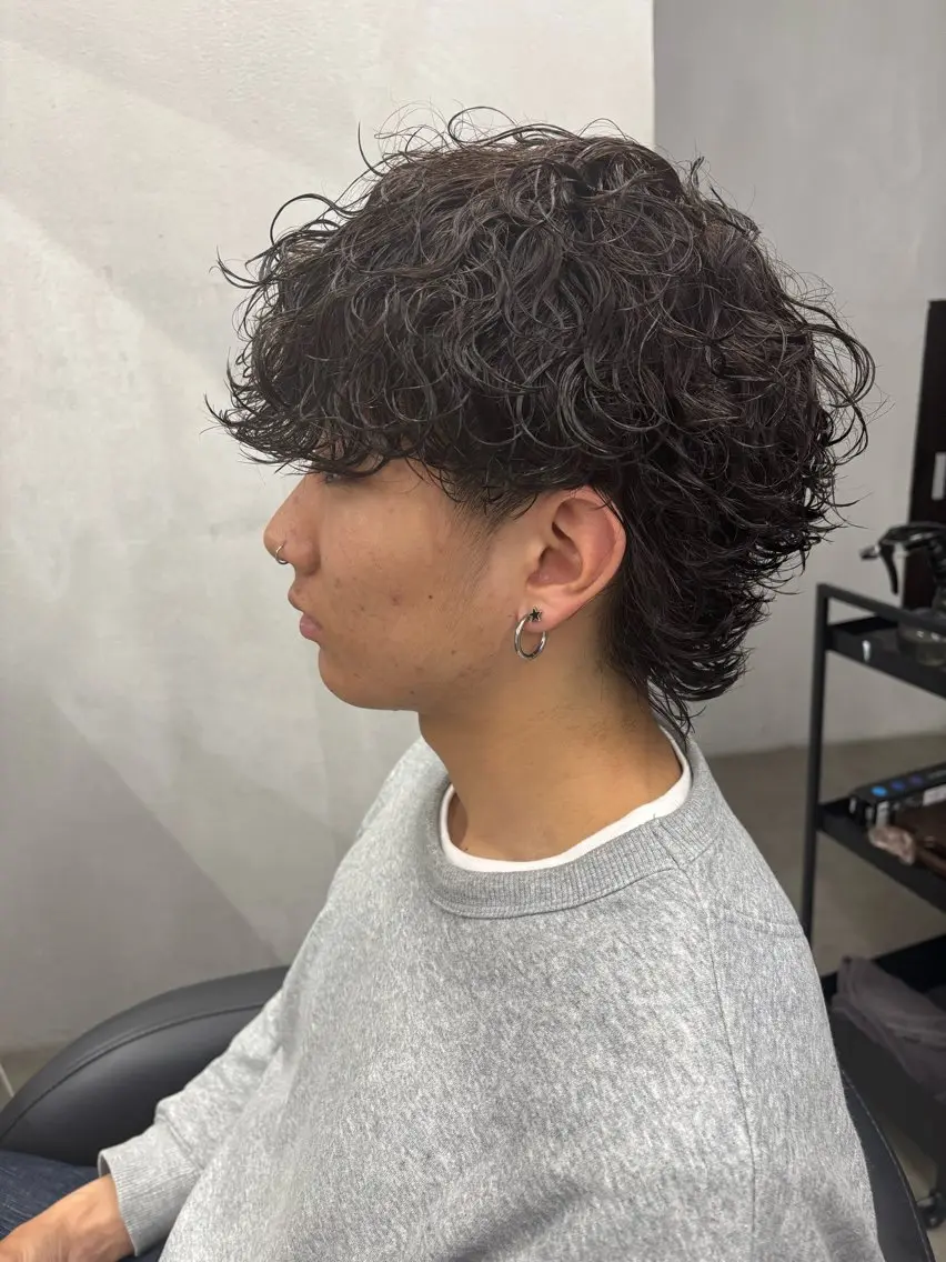 ミディアム パーマ メンズ カット パーマ メンズ支持率NO.1 マサキのヘアスタイル