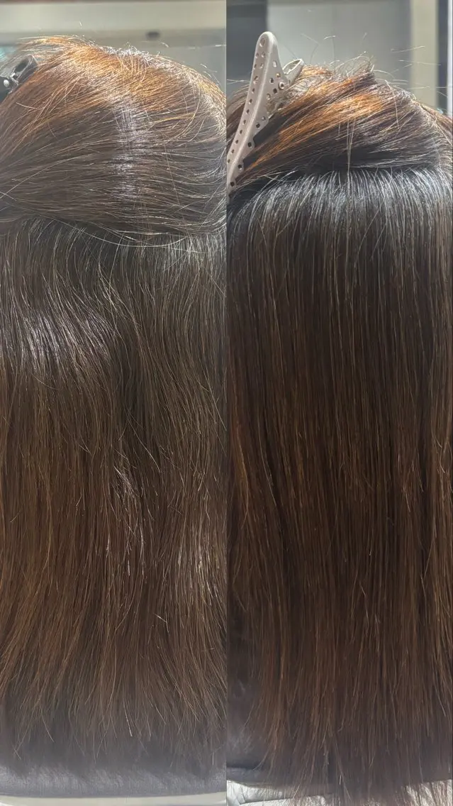 セミロング 縮毛矯正 西村 春菜のヘアスタイル