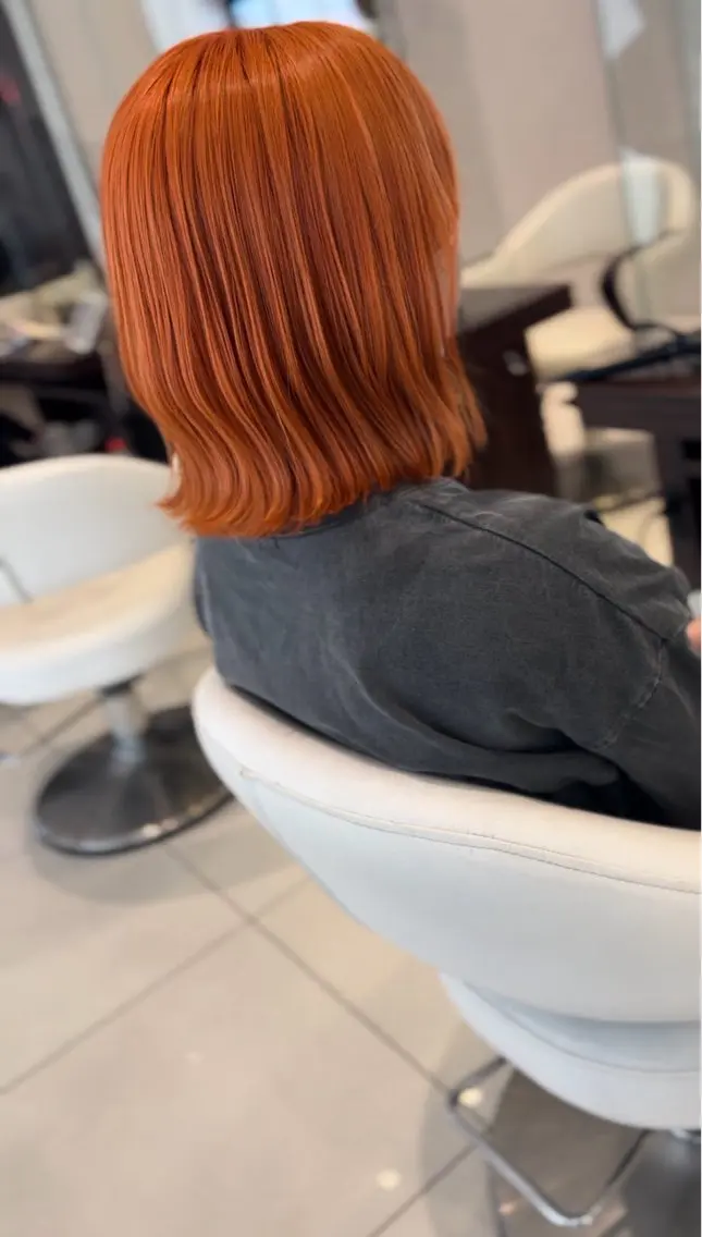 ミディアム ヘアカラー earth甲府昭和店 東 允のヘアスタイル