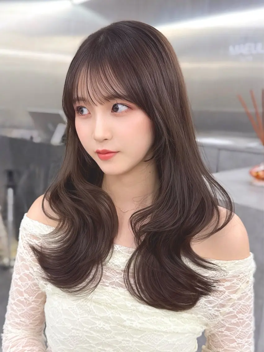 ロング カラー ヘアアレンジ くびれヘア 韓国風ヘア レイヤーカット レイヤー/韓国風ヘア /倉又大知のヘアスタイル