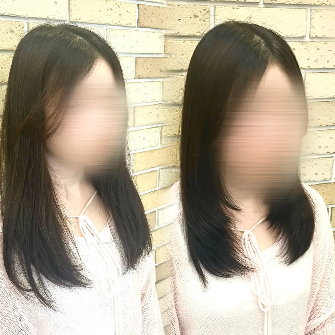 ミディアム レイヤーカット 小顔カット カット 🫧艶 ×透明感🫧 吉田 陽菜のヘアスタイル