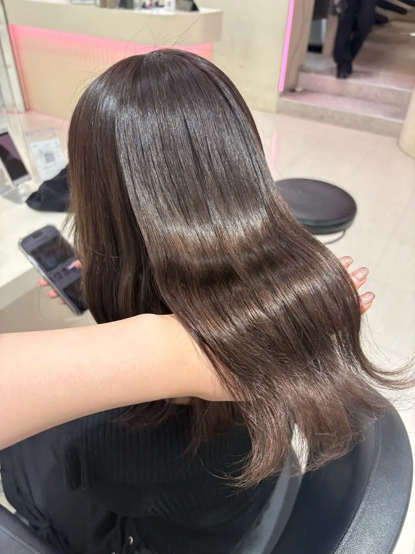 ミディアム カラー ヘアカラー トリートメント 💕мei 透明感カラー💕のヘアスタイル