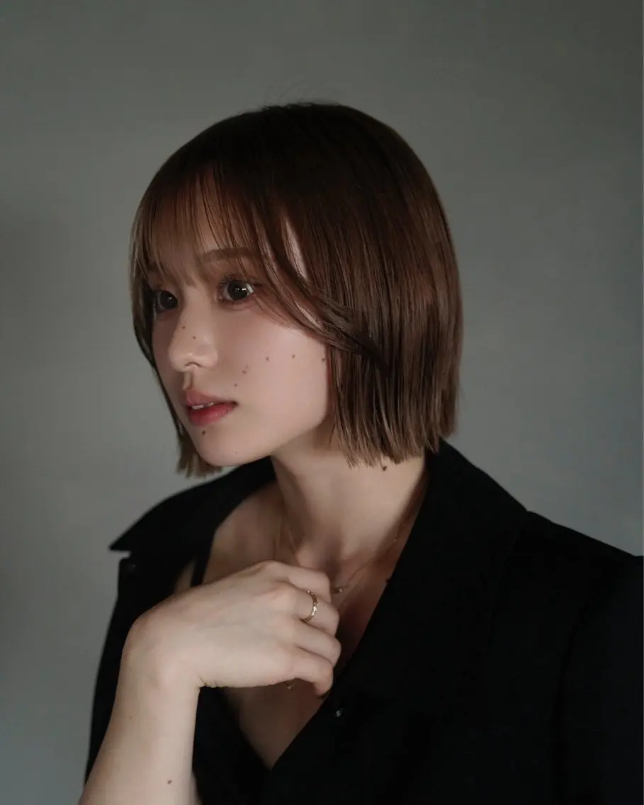 ミディアム 🔥コテ巻き風 ボブパーマ🔥のヘアスタイル